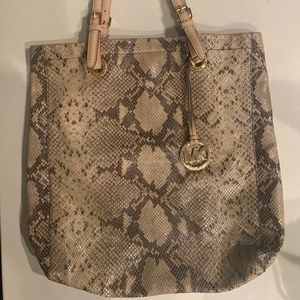 Micheal Kors Snakeskin Tote Bag